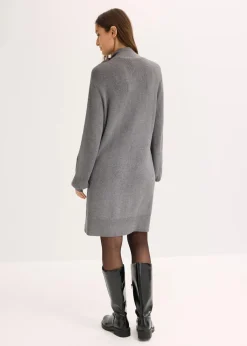 Strickkleid mit Schleife aus softem Viskose-Mix