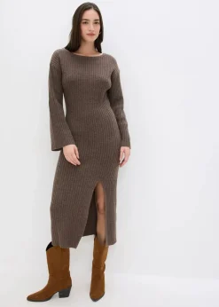 Strickkleid mit Schlitz