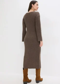 Strickkleid mit Schlitz