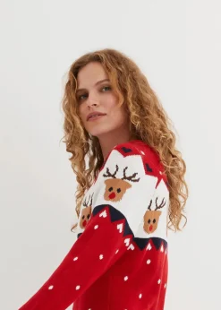 Strickkleid mit Weihnachtsmotiv