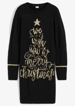 Strickkleid mit Weihnachtsmotiv