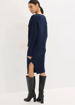 Strickkleid und Weste (2-tlg.Set)