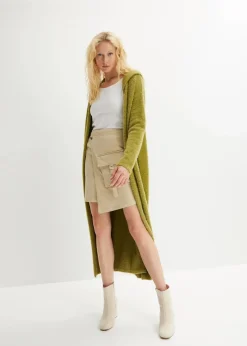 Strickmantel aus weichem Federgarn