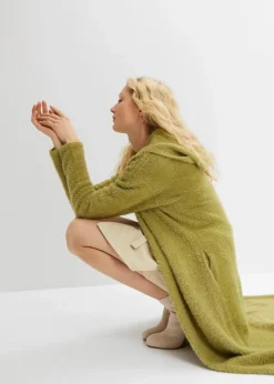 Strickmantel aus weichem Federgarn