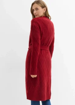 Strickmantel aus Zopfstrick