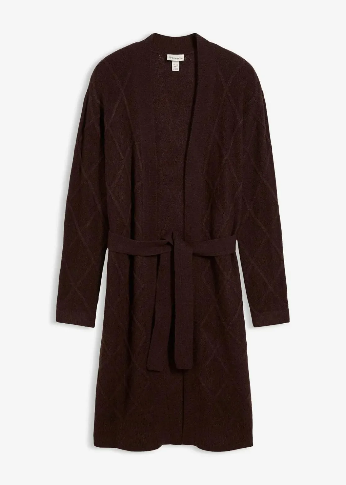 Strickmantel aus Zopfstrick