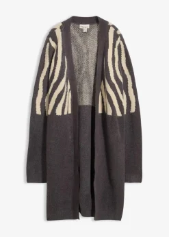 Strickmantel mit Zebra Druck