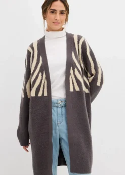 Strickmantel mit Zebra Druck