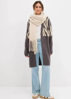 Strickmantel mit Zebra Druck