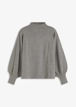 Strickpullover mit Ballonärmeln