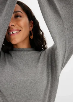 Strickpullover mit Ballonärmeln