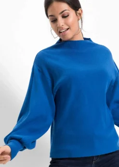 Strickpullover mit Ballonärmeln