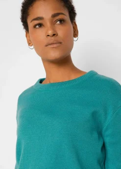 Strick-Pullover mit Rundhals-Ausschnitt