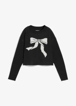 Strickpullover mit Schleife