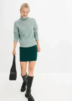 Strickpullover mit Stehkragen