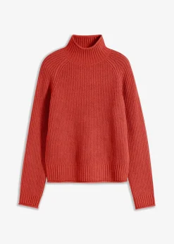 Strickpullover mit Stehkragen