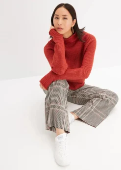 Strickpullover mit Stehkragen