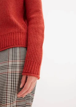 Strickpullover mit Stehkragen