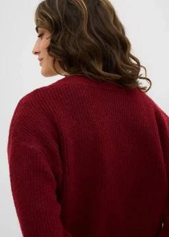 Strickpullover mit tiefem V-Ausschnitt