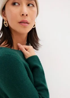 Strickpullover mit U-Boot-Ausschnitt