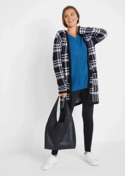 Strickpullover mit V-Ausschnitt, Oversized Fit