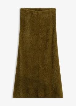 Strickrock aus flauschigem Federgarn