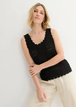 Stricktop aus Baumwolle