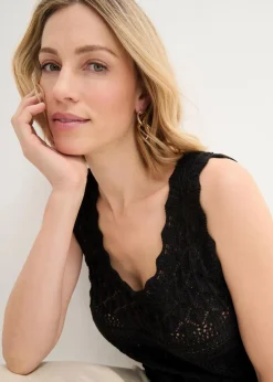 Stricktop aus Baumwolle