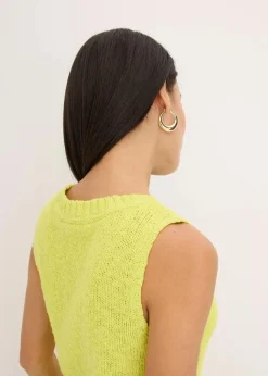 Stricktop aus Baumwolle mit Noppenstruktur