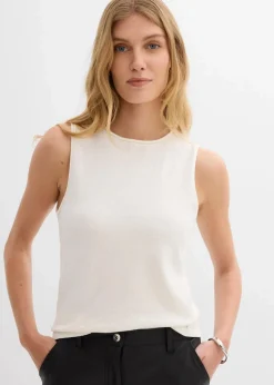 Stricktop aus reiner Baumwolle