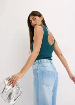 Stricktop mit Glitzerband