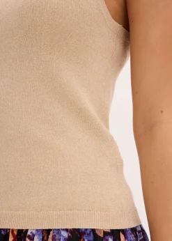 Stricktop mit metallic-Effekt