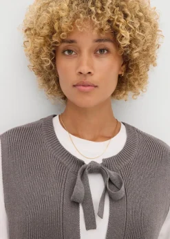 Strick-Weste aus Baumwoll-Mix