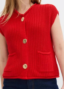 Strick-Weste mit Taschen