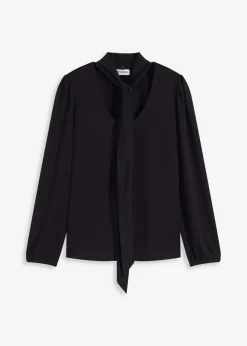 Struktur-Shirt mit abnehmbarer Schluppe