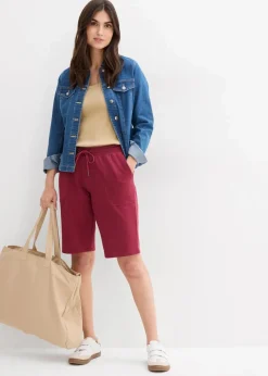 Sweat-Bermuda aus reiner Baumwolle