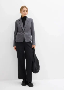 Sweatblazer mit fließender Viskose