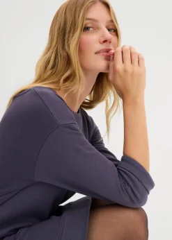 Sweatkleid, 3/4 Arm, innen weich angerauht