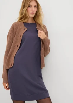 Sweatkleid, 3/4 Arm, innen weich angerauht