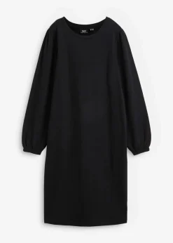 Sweatkleid mit Ballonärmeln und Schlitz