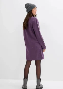 Sweatkleid mit Ösen