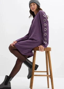 Sweatkleid mit Ösen