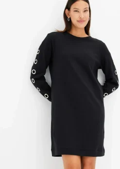 Sweatkleid mit Ösen