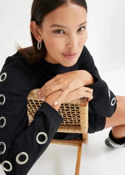 Sweatkleid mit Ösen