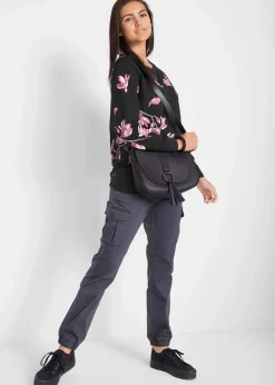 Sweatshirt aus reiner Baumwolle, locker geschnitten