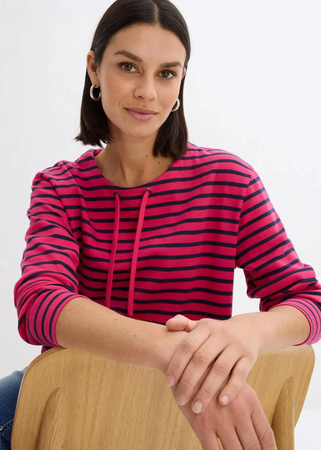 Sweatshirt aus Strukturmaterial