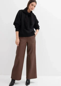 Sweatshirt mit weitem Ripp-Kragen aus Bio-Baumwolle