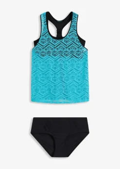 Tankini mit elastischer Spitze (2-tlg. Set)