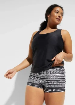 Tankini (3-tlg. Set) mit Bustier-Bikinioberteil