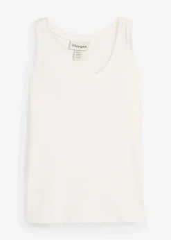 Tanktop mit Seidenanteil